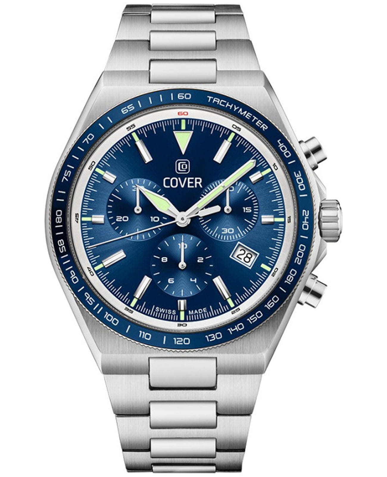 Cover Cover Iconosteel CO212.02  CO212.02 кварцевые мужские часы синий циферблат, браслет нержавеющая сталь — вид спереди