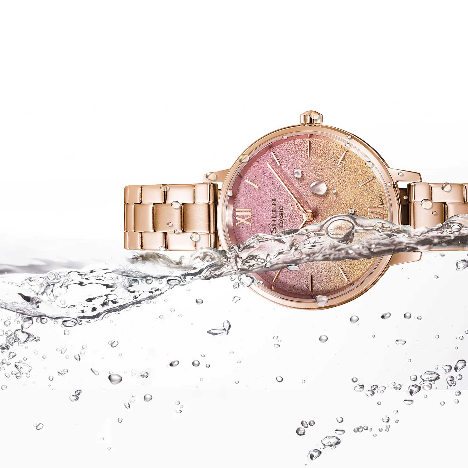 Оригинальные часы Casio Casio Sheen SHE-4548PG-4A кварцевые калибр механизма  общий вид