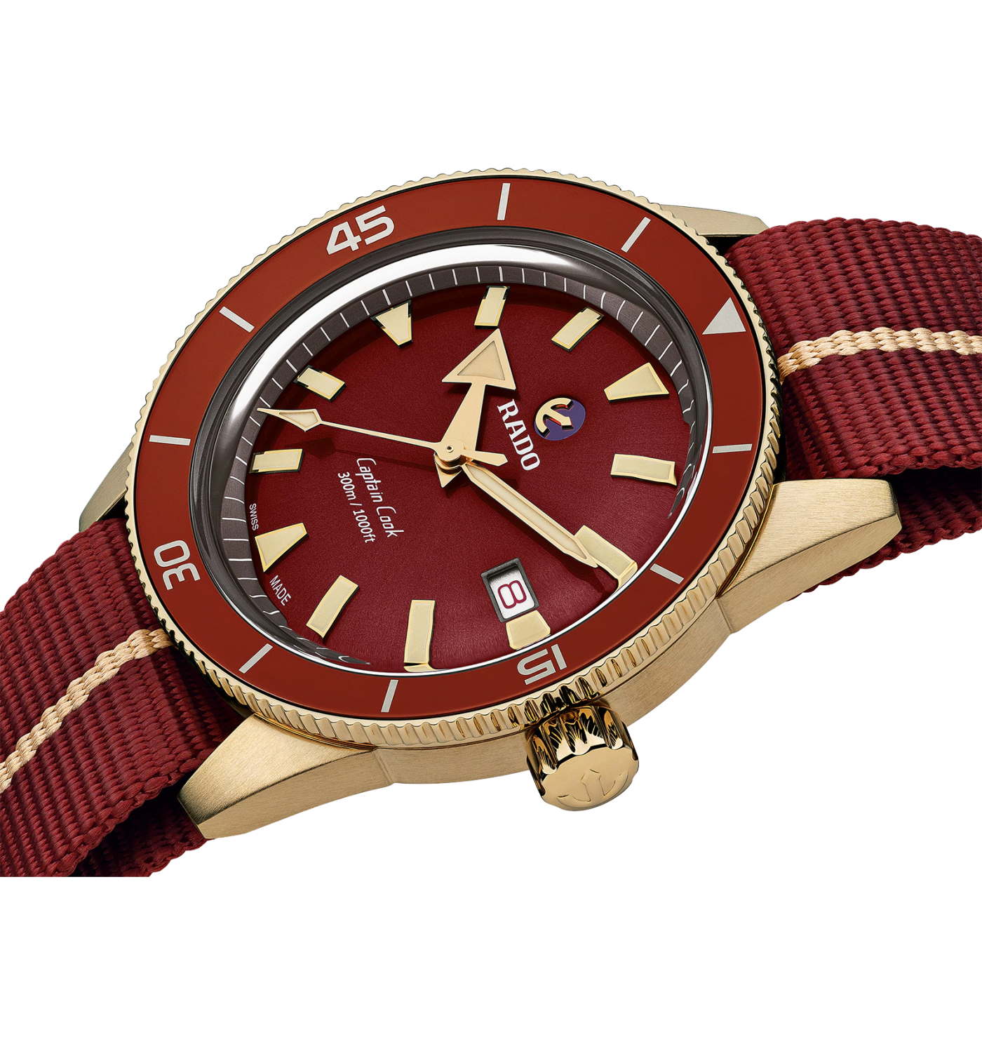 Rado Rado Captain Cook Automatic  R32504407, captain cook швейцария мужские часы на браслете тканевый боковой вид