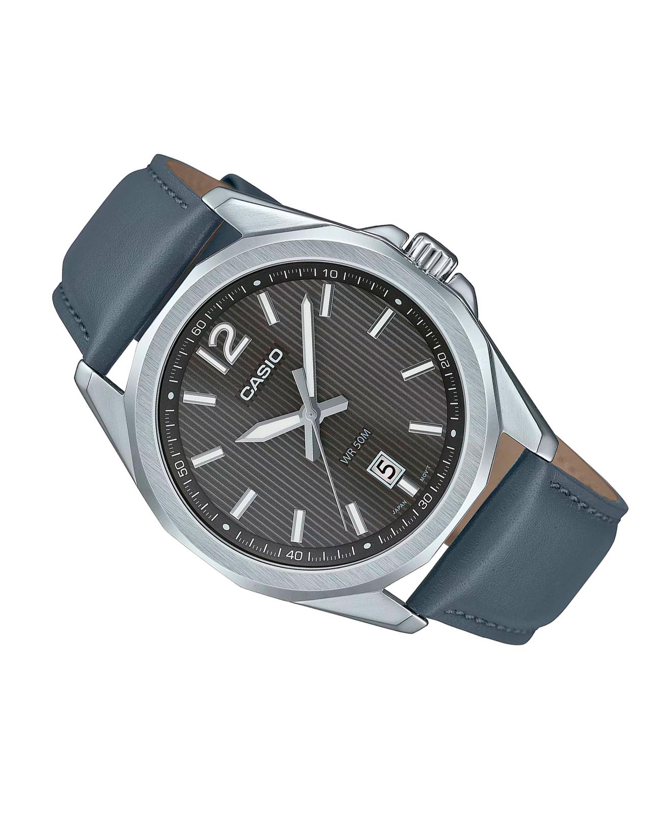 Casio Casio Collection MTP-E725L-8A, mtp япония мужские часы на браслете кожаный боковой вид