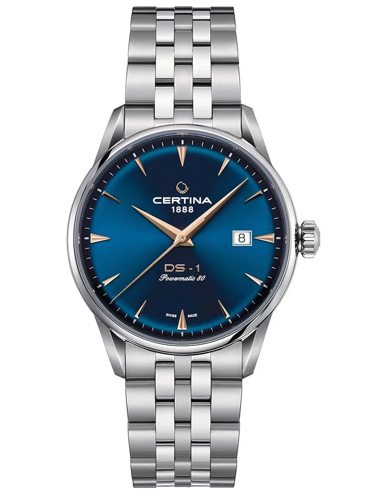 Certina Certina DS-1 Powermatic 80 C029.807.11.041.02 - наручные мужские часы наручные часы в перспективе синий циферблат