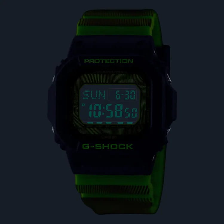 Casio Casio G-Shock DW-D5600TD-3, g-shock япония мужские часы на браслете пластик боковой вид