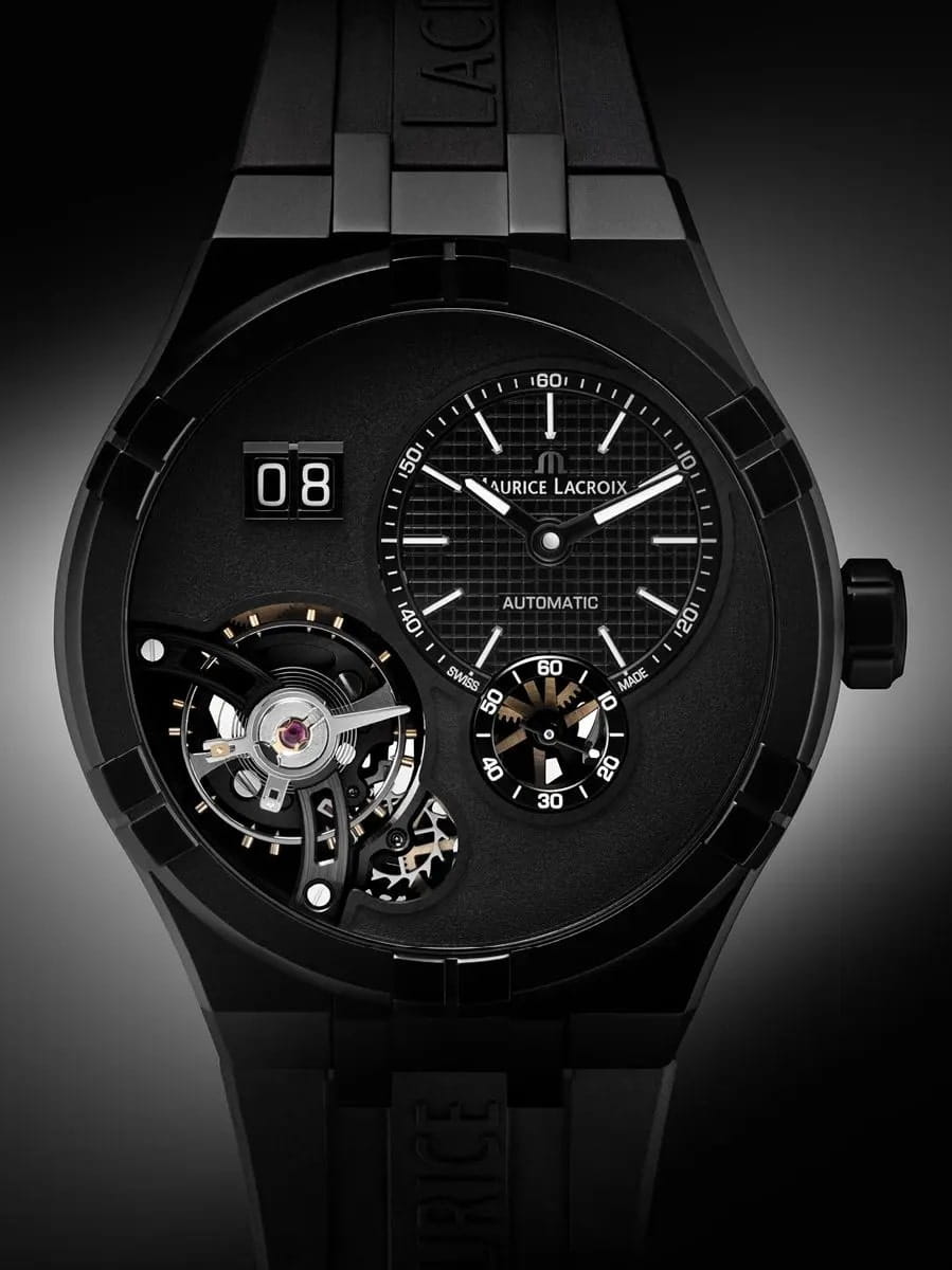 Maurice Lacroix Maurice Lacroix Aikon Master Grand Date Black AI6118-DLB0B-330-2  — детали корпуса и каучук