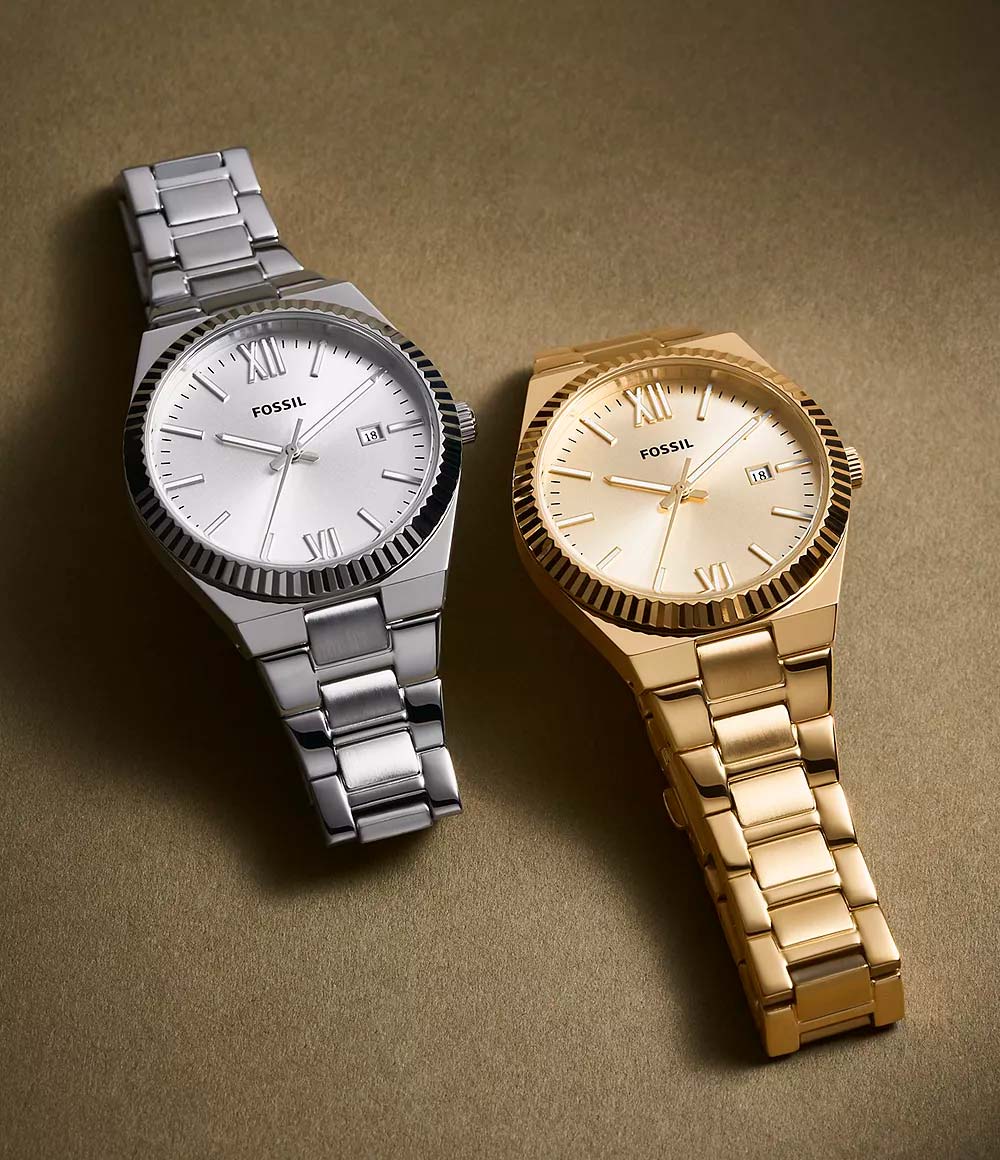 Fossil Fossil Scarlette ES5299,  сша женские часы на браслете нержавеющая сталь с ip-покрытием боковой вид