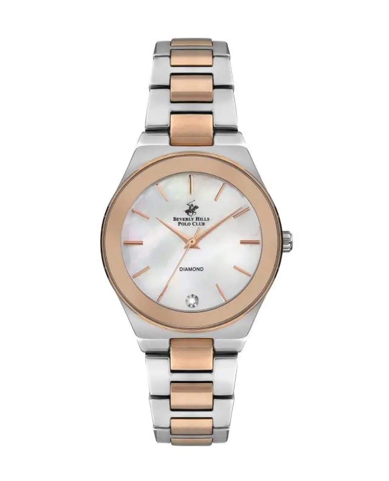 Beverly Hills Polo Club Beverly Hills Polo Club BP3229X.520  BP3229X.520 кварцевые женские часы перламутровый циферблат, браслет сталь с ip покрытием — вид спереди