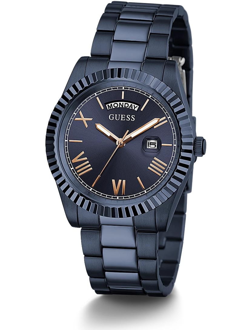 Guess Guess Connoisseur GW0265G9 кварцевые мужские часы часы крупный план синий циферблата