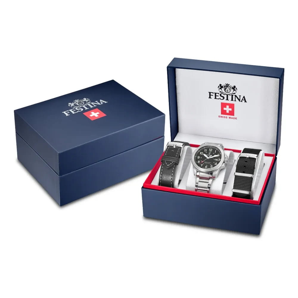 Festina Festina Swiss Made F20081/4 мужские часы черный циферблат на запястье