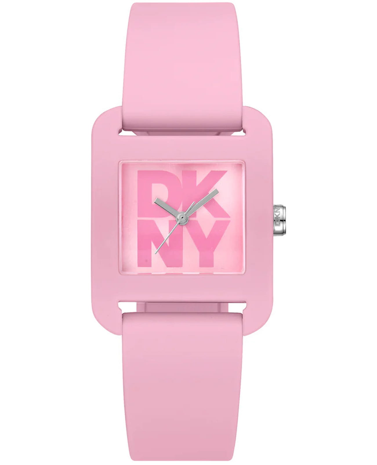 DKNY DKNY City Sport DK1L002P0045  DK1L002P0045 кварцевые женские часы розовый циферблат, браслет силикон — вид спереди