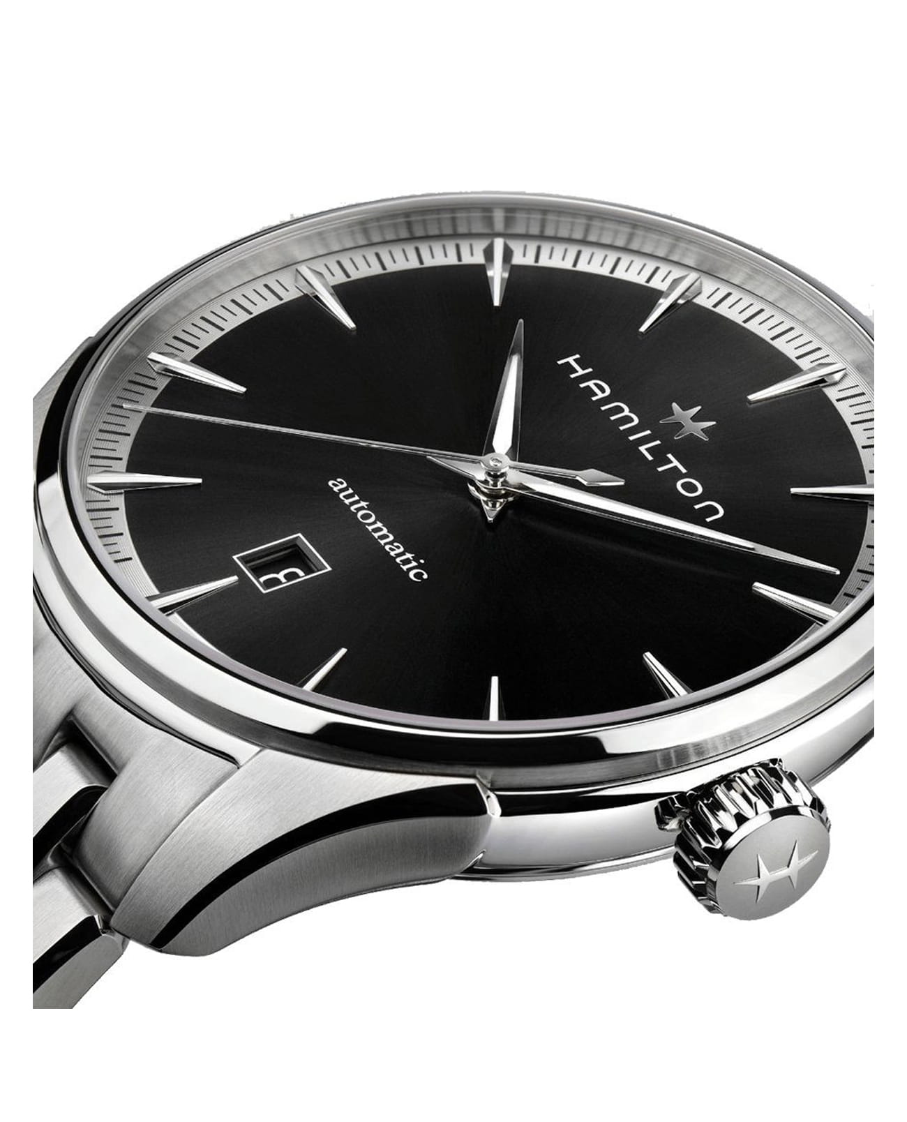 Hamilton Hamilton Jazzmaster Gents Auto H32475730, jazzmaster швейцария мужские часы на браслете кожаный боковой вид