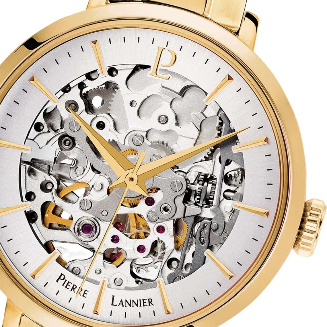 Pierre Lannier Pierre Lannier Automatic 305D528,  франция женские часы на браслете нержавеющая сталь с ip-покрытием боковой вид