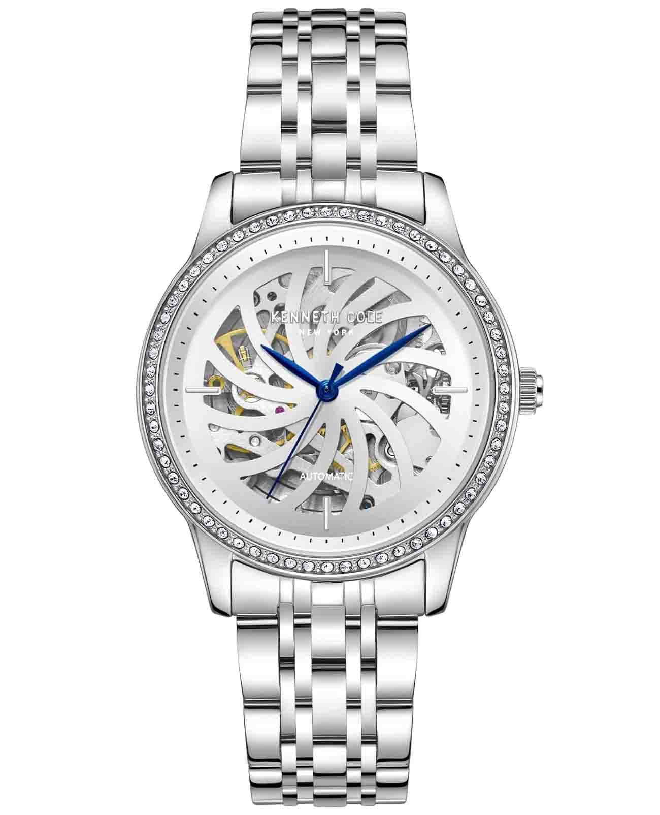 Kenneth Cole Kenneth Cole New York KCWLL0016604  KCWLL0016604 механические женские часы серебристый циферблат, браслет нержавеющая сталь — вид спереди