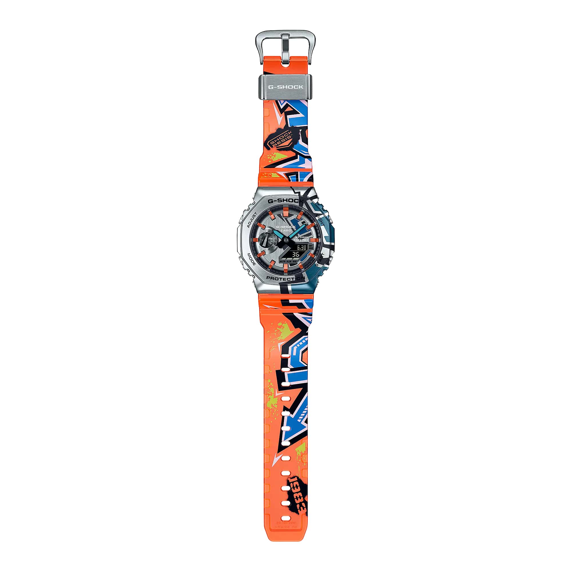 Casio Casio G-Shock GM-2100SS-1A, g-shock япония мужские часы на браслете пластик боковой вид