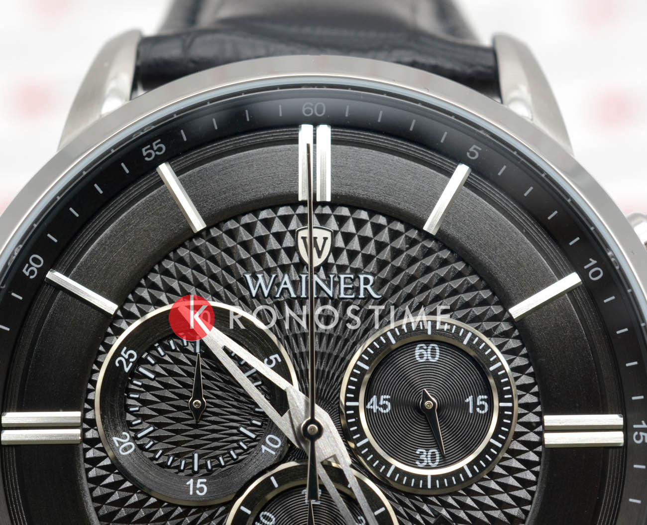 Wainer Wainer Wall Street WA.19595-F,  швейцария мужские часы на браслете кожаный боковой вид