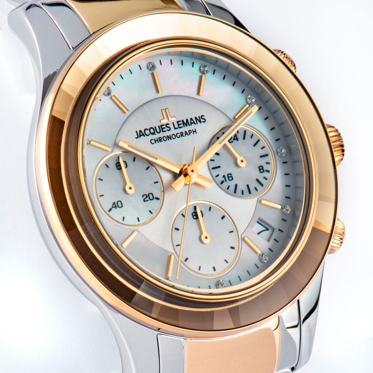 Jacques Lemans Jacques Lemans Venice 1-2151G,  австрия женские часы на браслете нержавеющая сталь с pvd-покрытием боковой вид