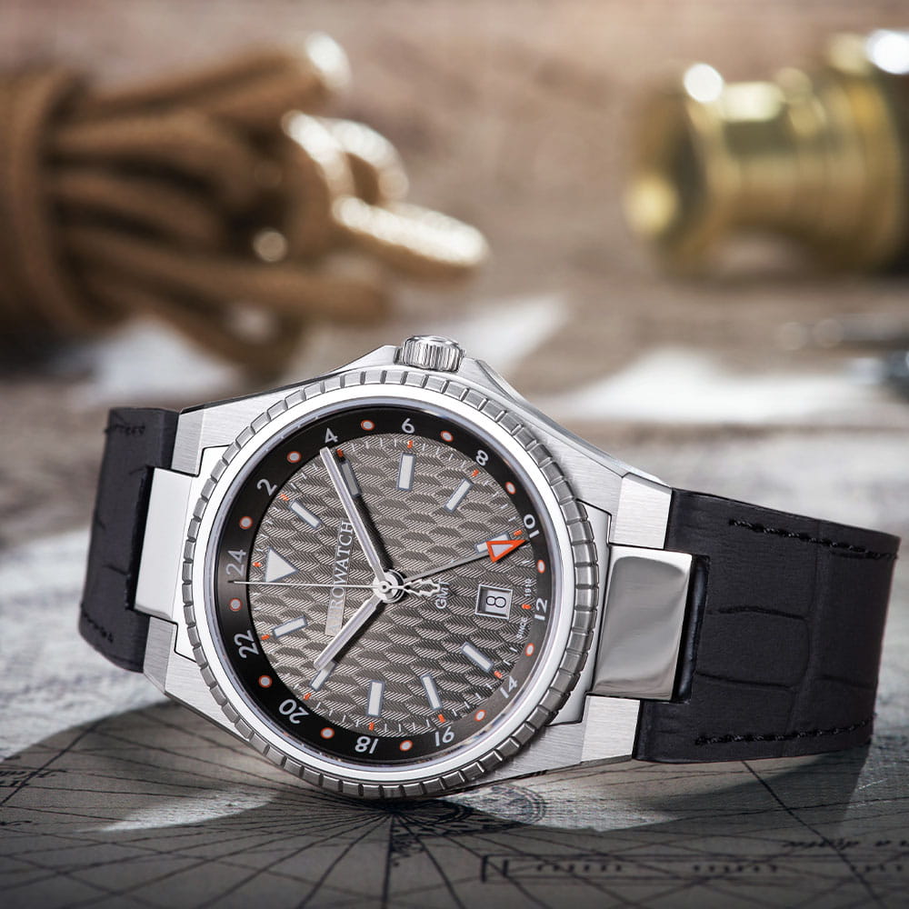 Aerowatch Aerowatch Les Grandes Classiques 44999 AA01,  швейцария мужские часы на браслете кожаный боковой вид