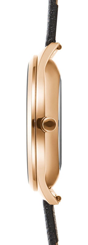 Obaku Obaku Kaffe Macadamia V257LHVNRB,  дания женские часы на браслете кожаный боковой вид