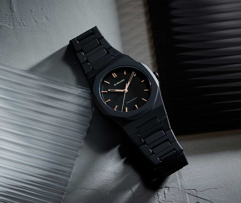 D1 Milano D1 Milano Polycarbon PCBJ12 мужские часы черный циферблат на запястье