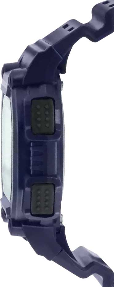 Casio Casio Collection W-737H-2AVDF (W-737H-2A), collection япония мужские часы на браслете пластик боковой вид