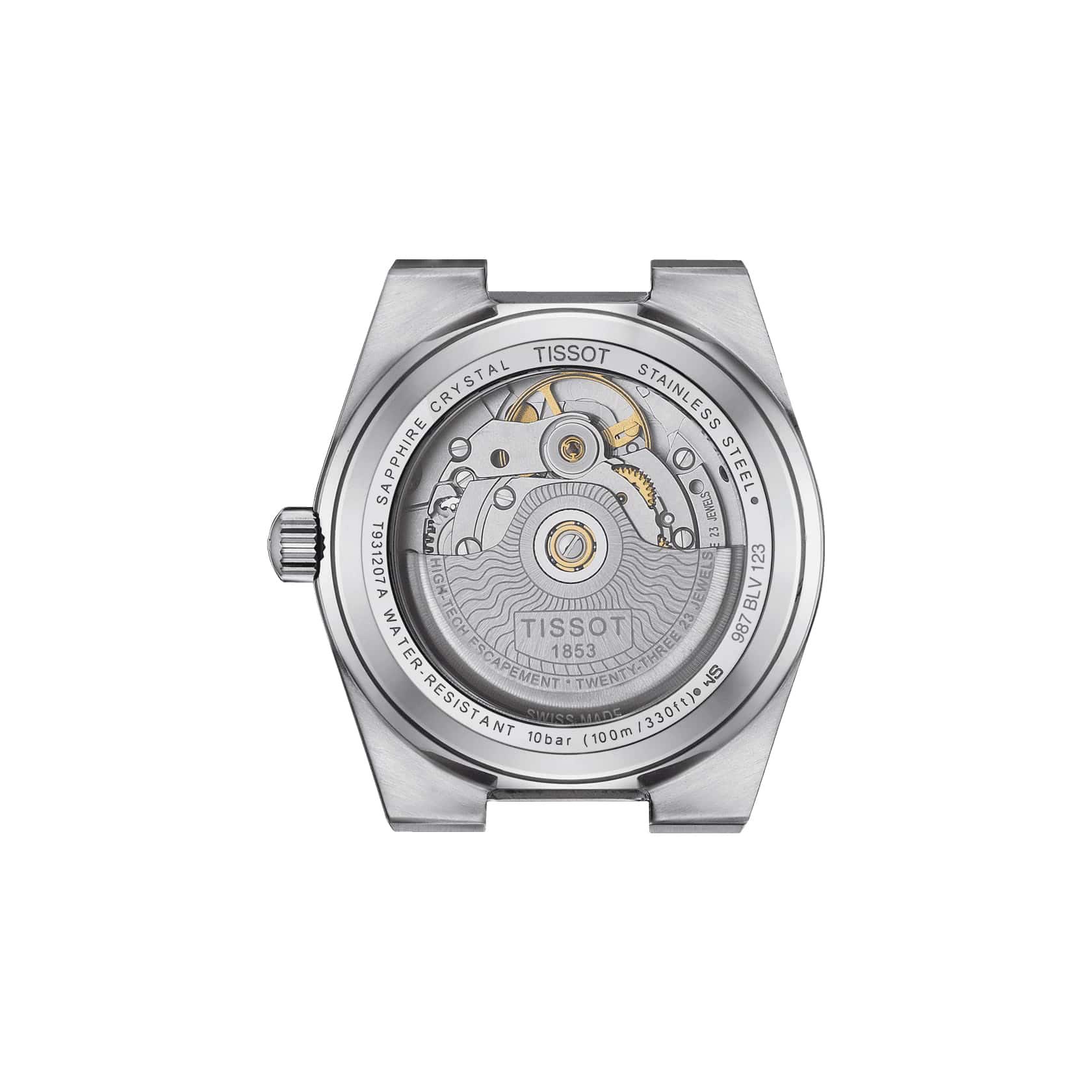 Tissot Tissot PRX Powermatic 80 18K T931.207.41.336.00 мужские часы серебристый циферблат на запястье
