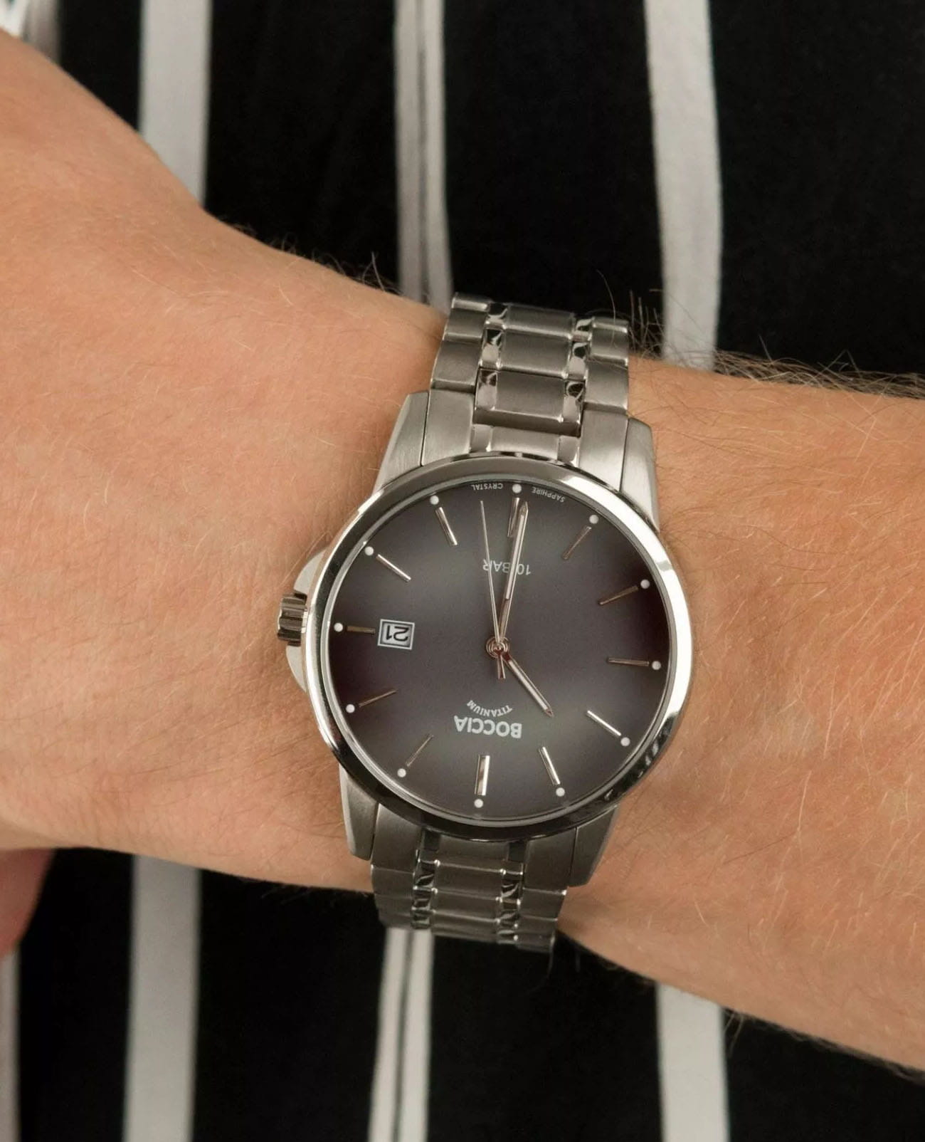 Boccia Titanium Boccia Titanium Circle-Oval 3633-07,  германия мужские часы на браслете титановый боковой вид