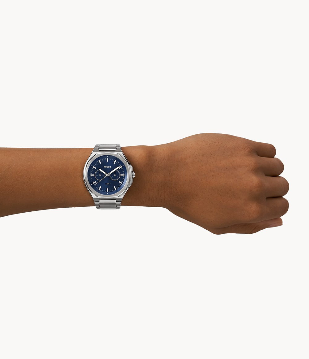Fossil Fossil Evanston BQ2610  — детали корпуса и нержавеющая сталь