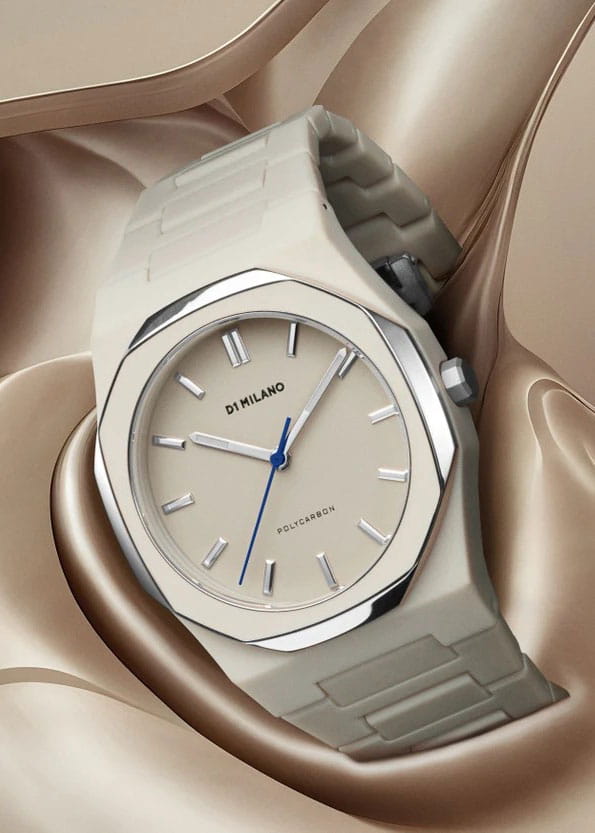 Оригинальные часы D1 Milano D1 Milano Polycarbon Grey Mesh PCBU16 кварцевые калибр механизма seiko tmi vj21 общий вид