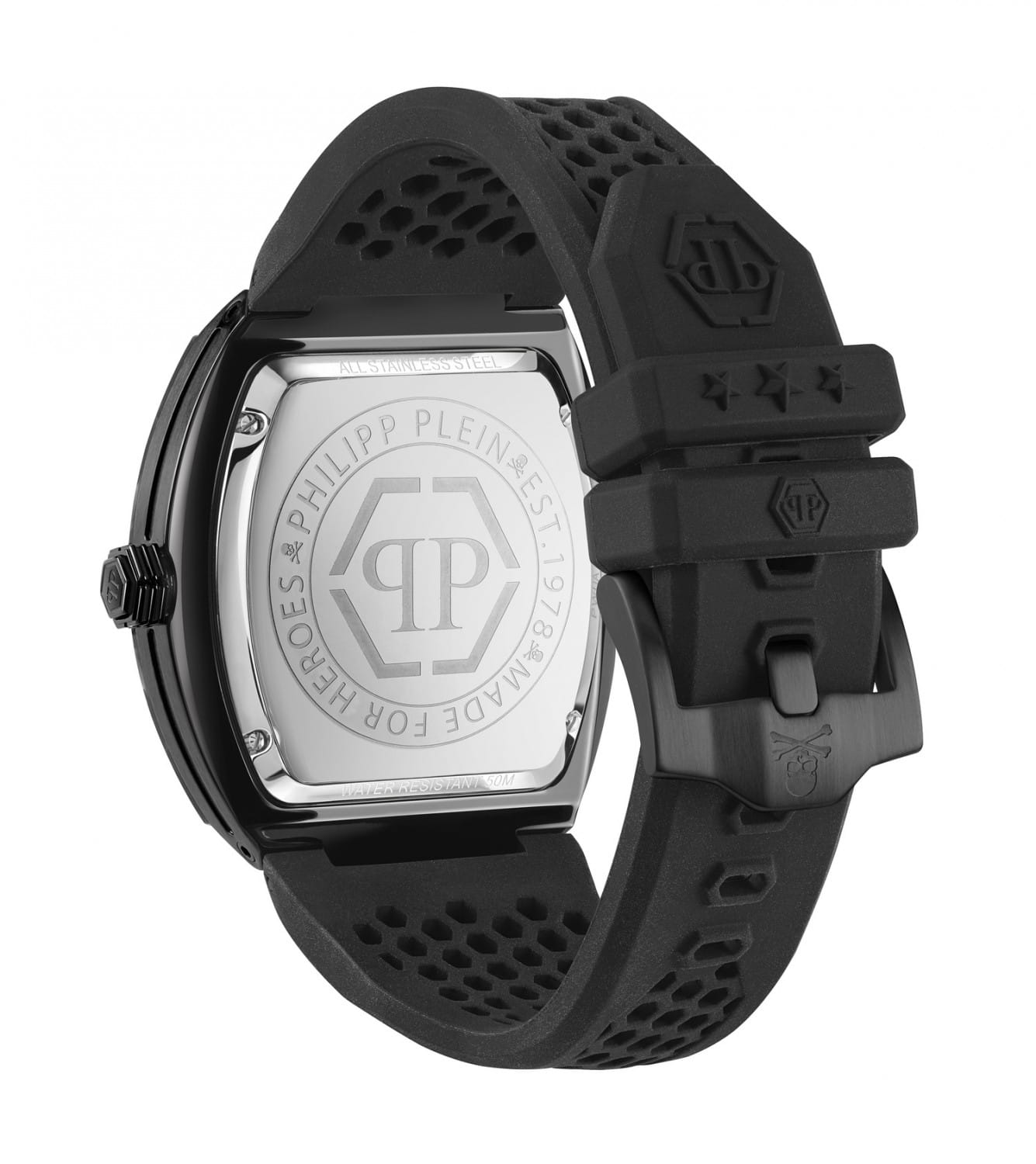 Philipp Plein Philipp Plein The Hexagon PWPUA0624,  германия женские часы на браслете силикон боковой вид