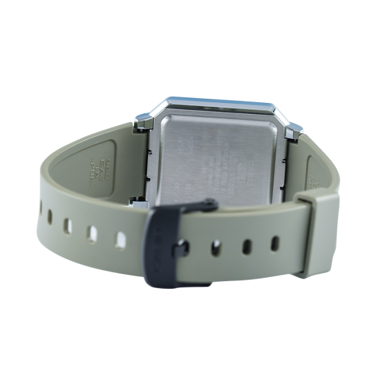 Casio Casio Vintage A100WEF-3ADF, vintage япония мужские часы на браслете пластик боковой вид