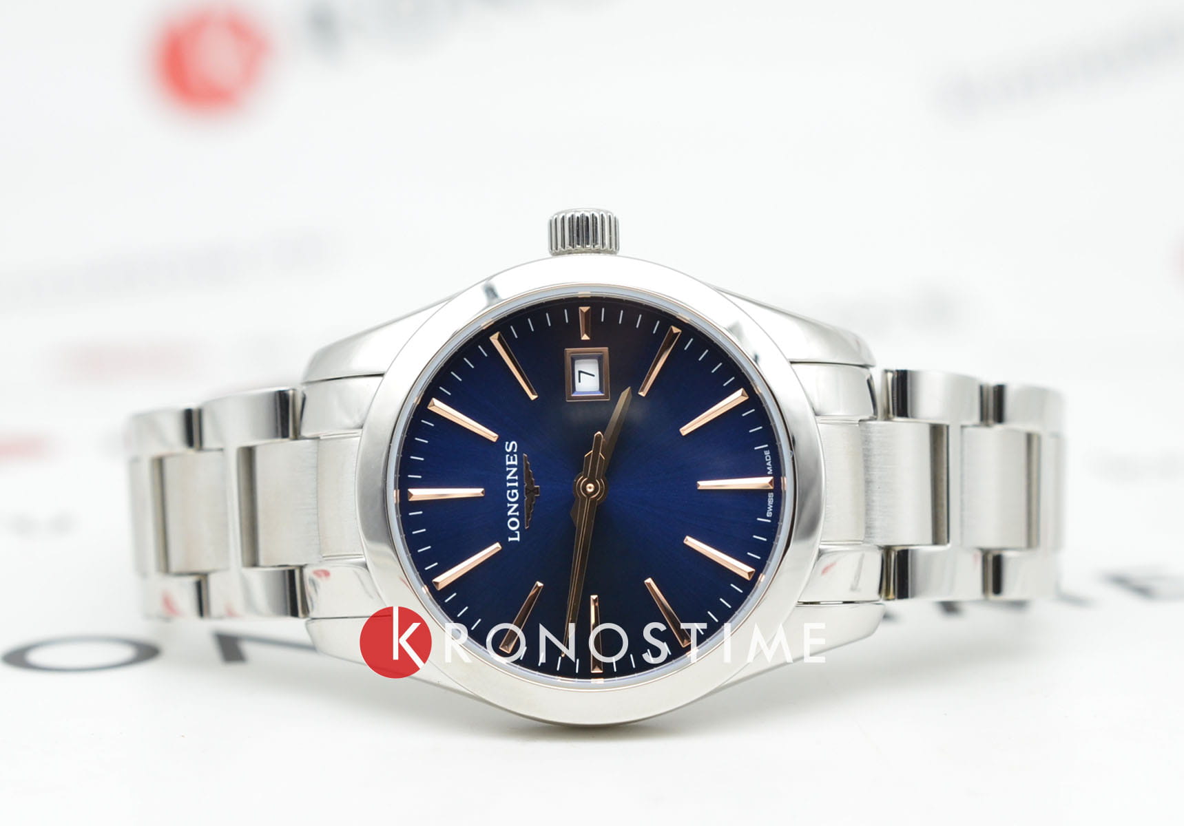 Longines Longines Conquest Classic L2.286.4.92.6 , наручные женские часы фото под углом