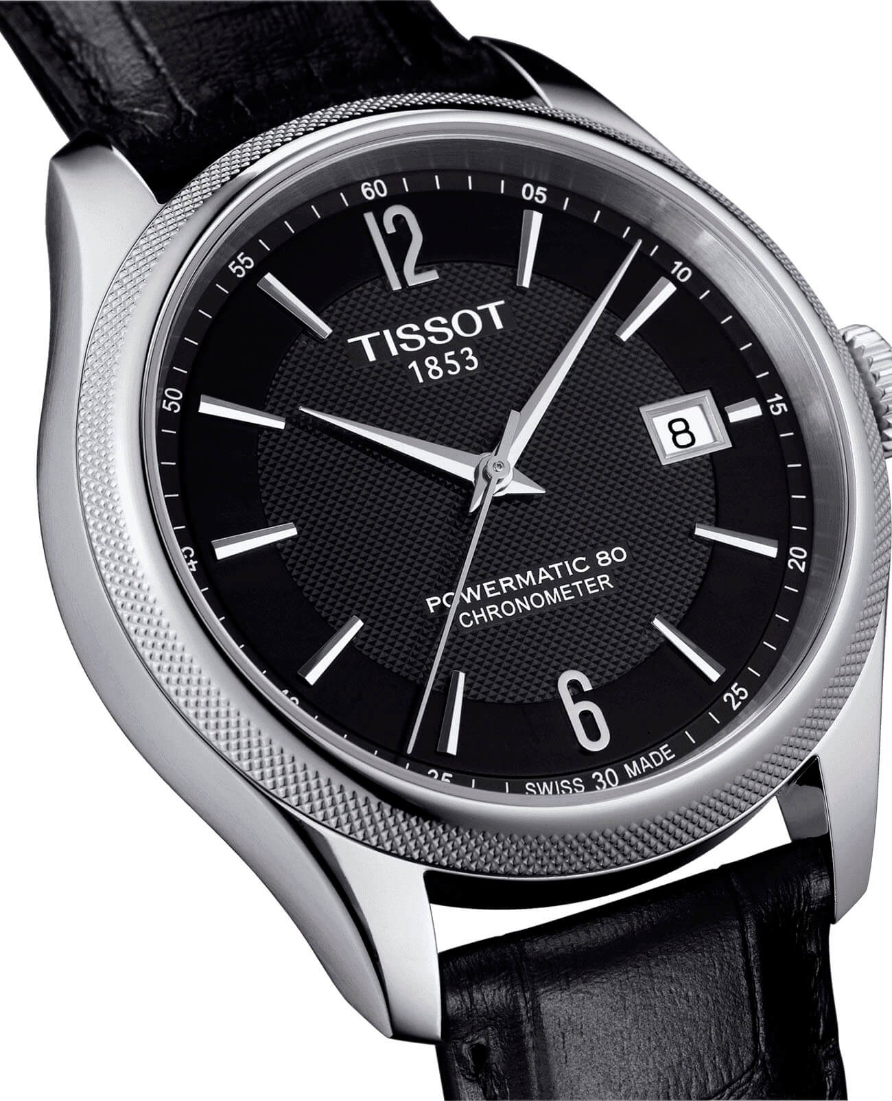 Tissot Tissot Ballade Powermatic 80 COSC T108.408.16.057.00 мужские часы черный циферблат на запястье
