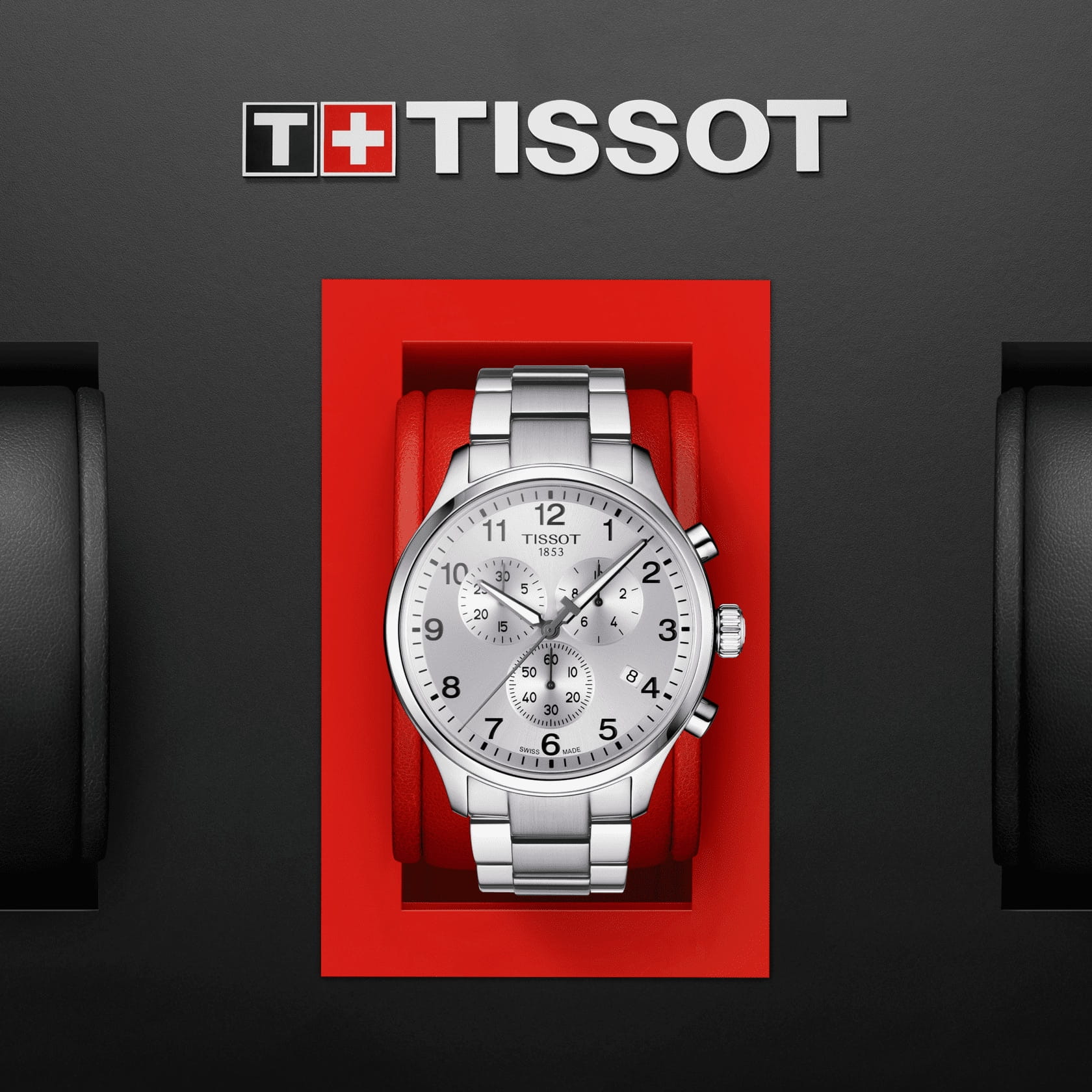 Tissot Tissot Chrono XL Classic T116.617.11.037.00, t-classic швейцария мужские часы на браслете нержавеющая сталь боковой вид