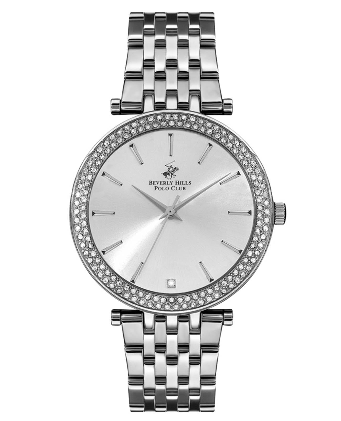 Beverly Hills Polo Club Beverly Hills Polo Club BP3183C.330  BP3183C.330 кварцевые женские часы серебристый циферблат, браслет нержавеющая сталь — вид спереди