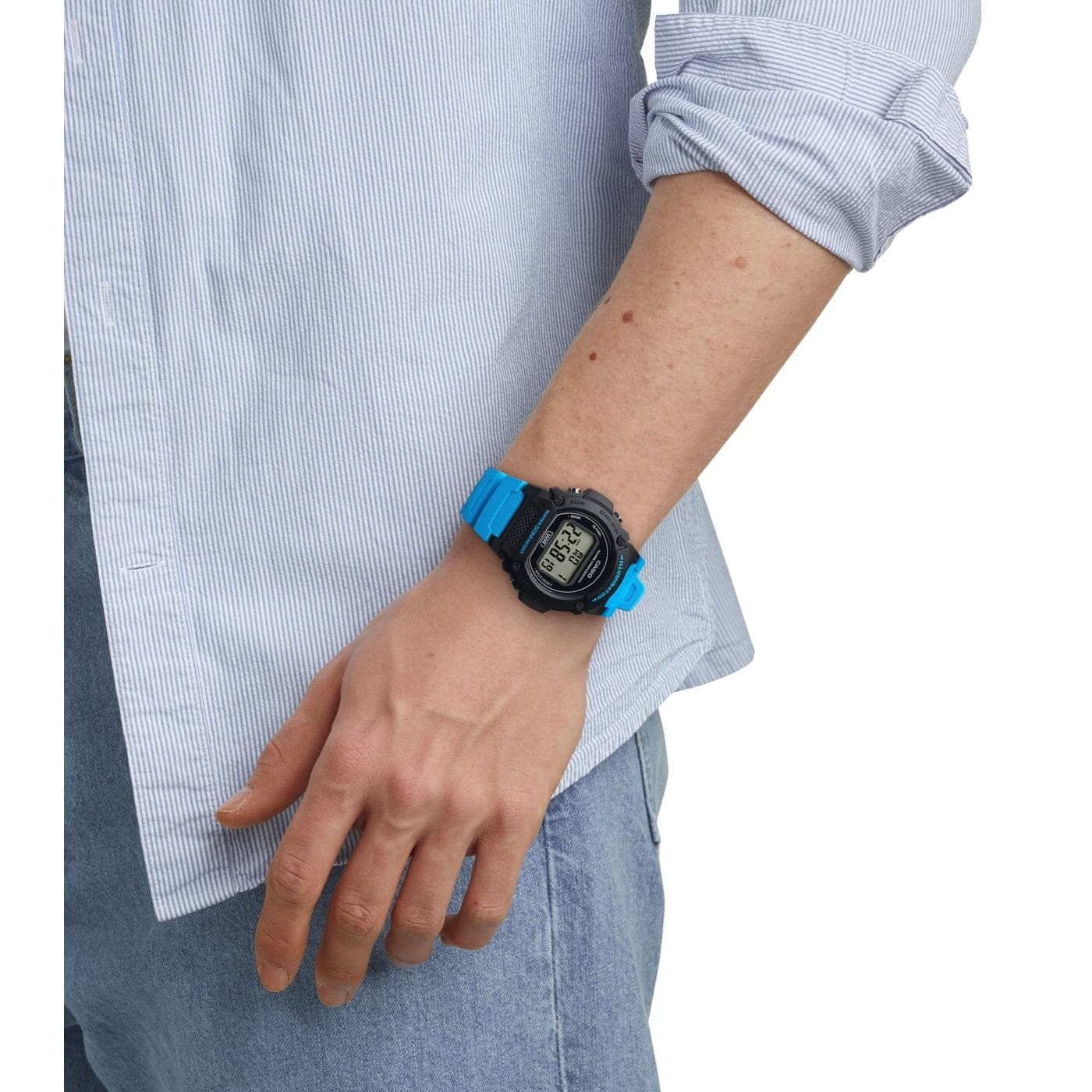 Casio Casio Collection W-219H-2A2VEF , наручные мужские часы фото под углом