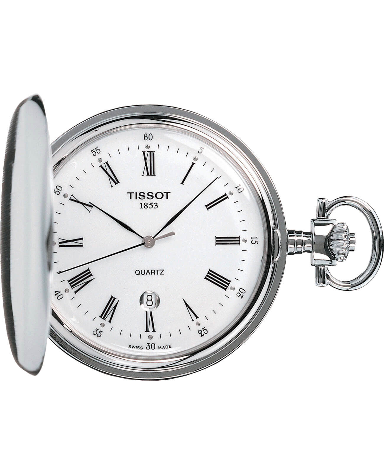 Tissot Tissot Savonnette T83.6.553.13  T83655313 кварцевые мужские часы белый циферблат, браслет не выбрано — вид спереди