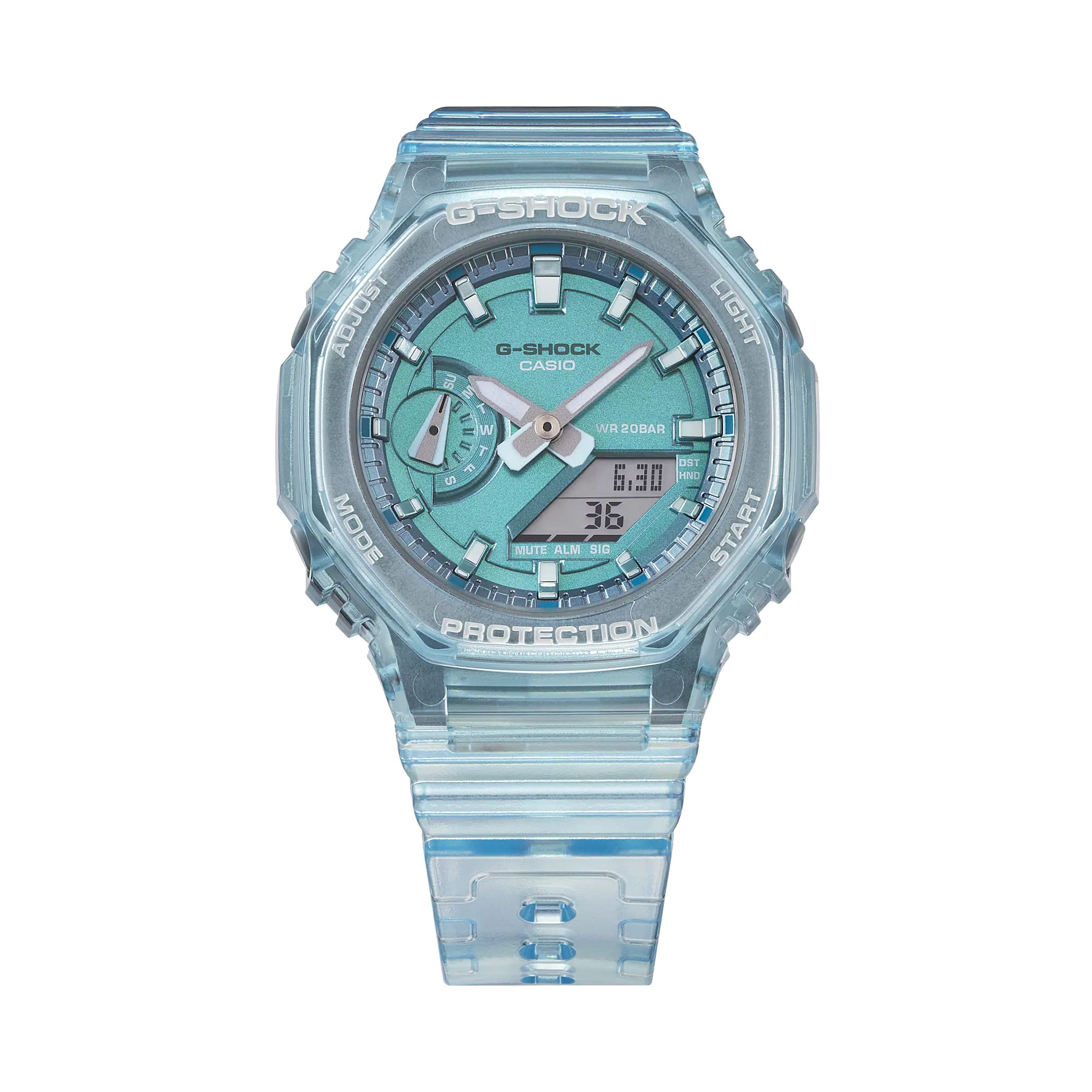 Casio Casio G-Shock GMA-S2100SK-2A, g-shock япония женские часы на браслете пластик боковой вид