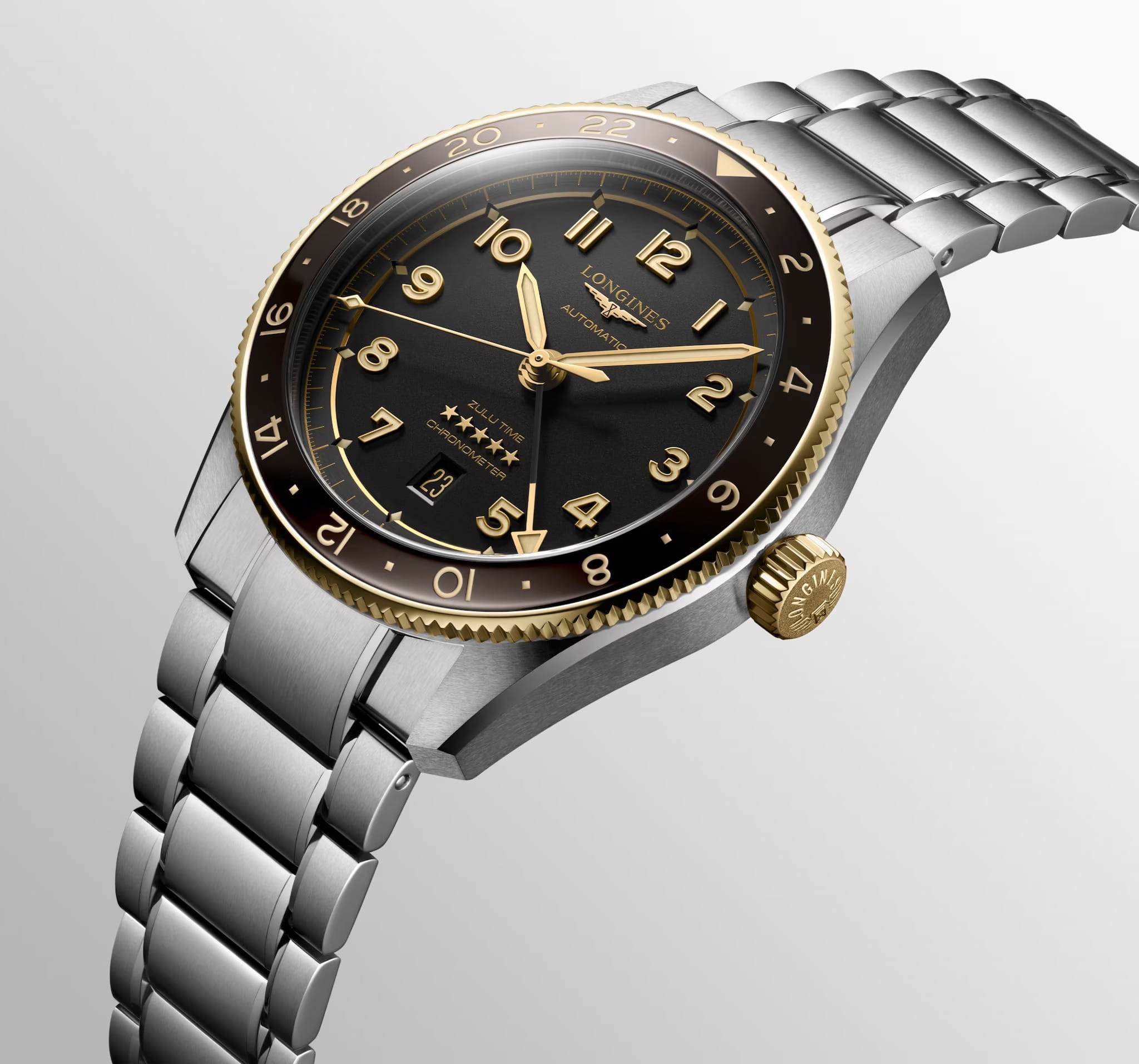 Longines Longines Spirit L3.812.5.53.6  — детали корпуса и нержавеющая сталь