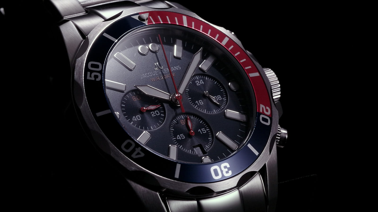 Jacques Lemans Jacques Lemans Sport 1-2091G,  австрия мужские часы на браслете нержавеющая сталь боковой вид