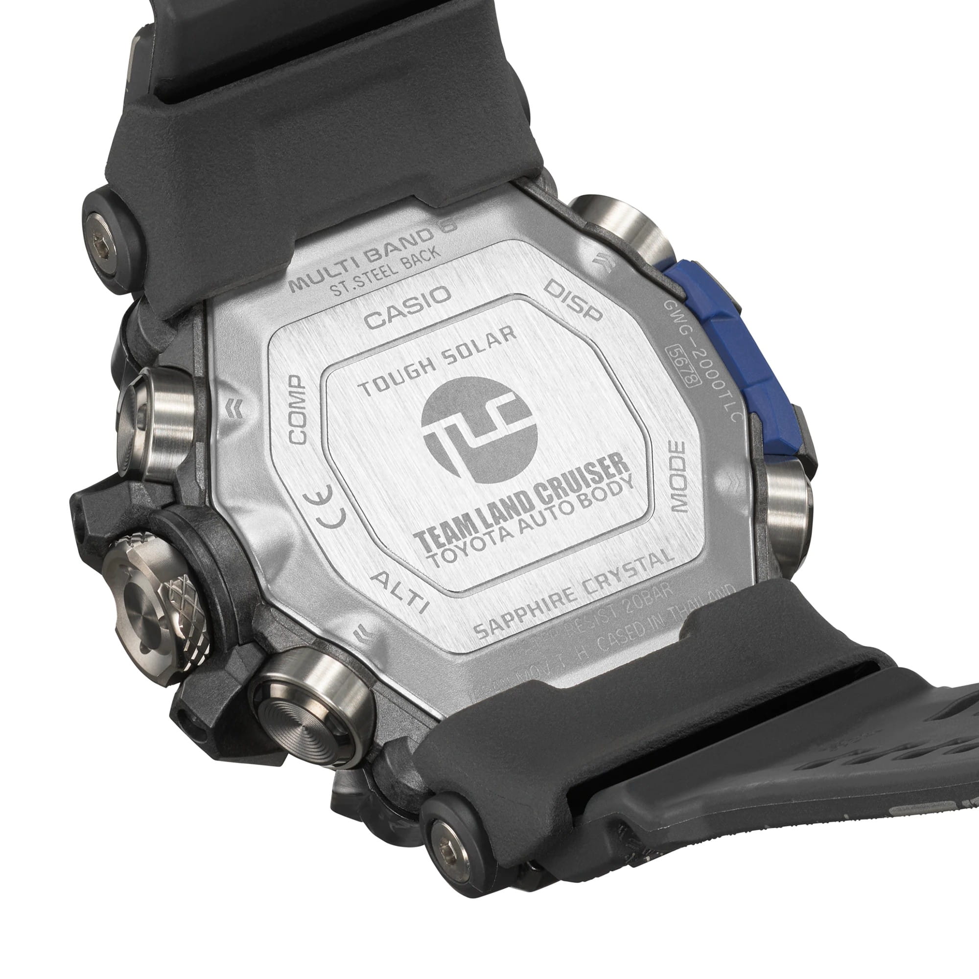 Casio GWG-2000TLC-1A мужские часы застежка крупным планом
