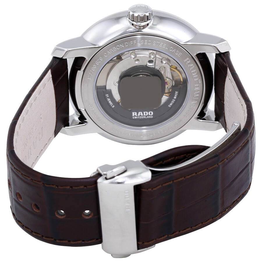 Rado Rado Diamaster R14077166, diamaster швейцария мужские часы на браслете кожаный боковой вид