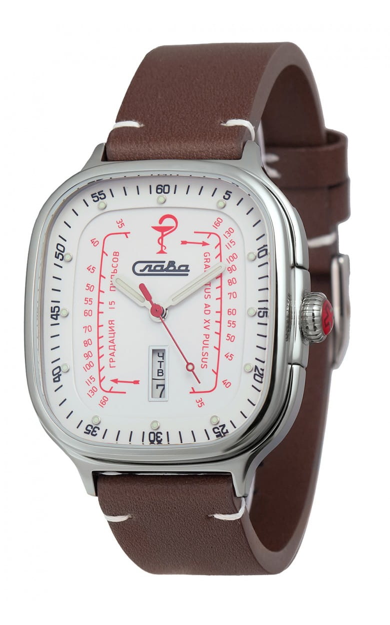 Оригинальные часы Слава Слава Доктор 3260716/300-8205 механические калибр механизма miyota 8205 общий вид