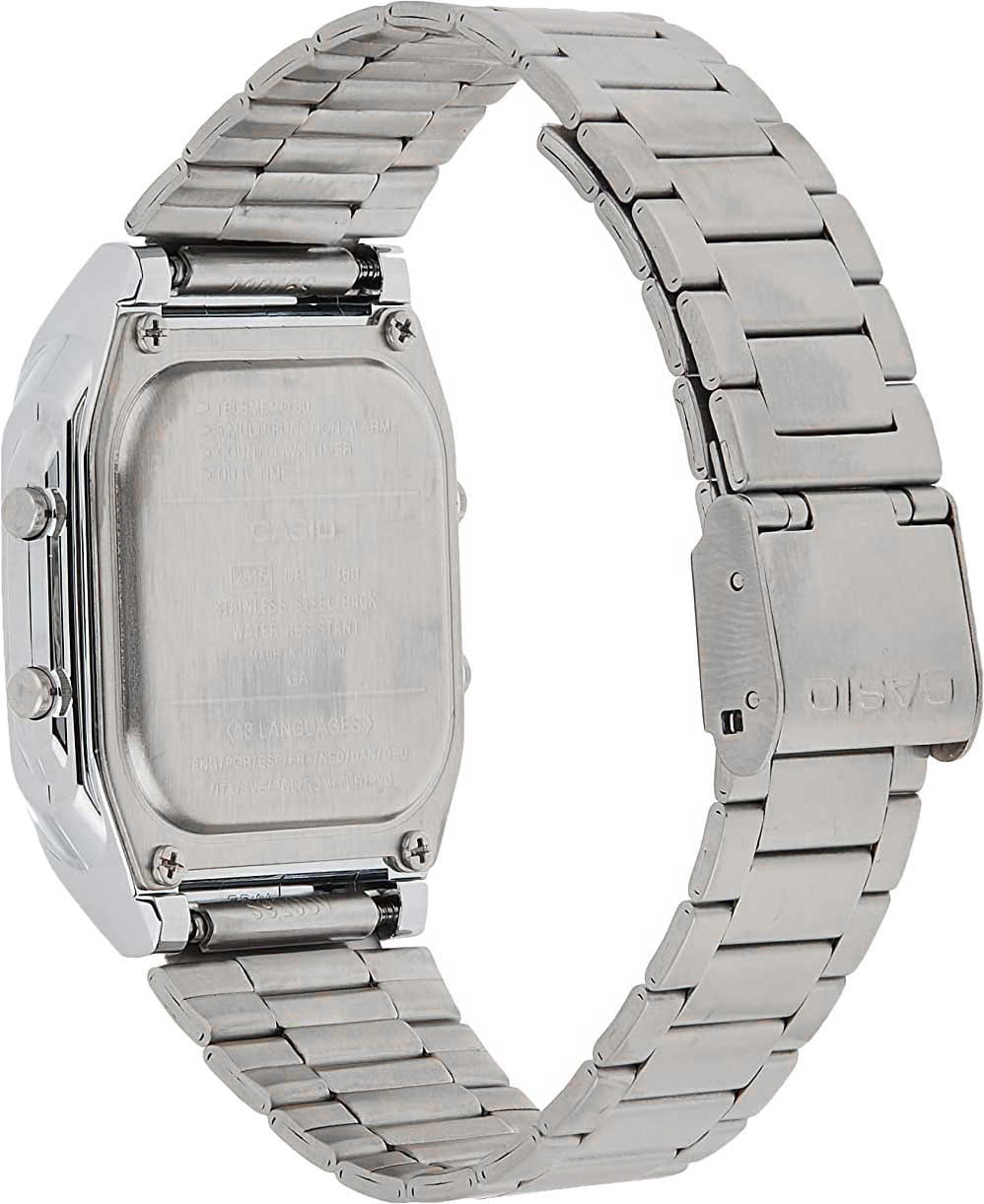 Casio Casio Collection DB-360-1A,  япония мужские часы на браслете нержавеющая сталь боковой вид