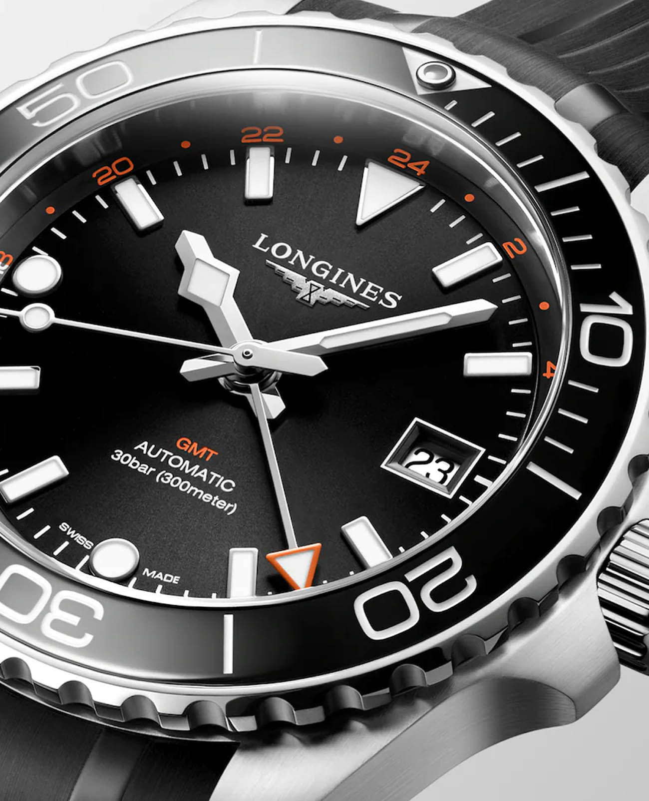 Longines Longines HydroConquest L3.790.4.56.9 , наручные мужские часы фото под углом