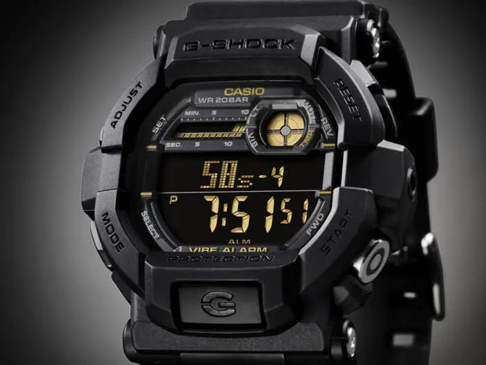 Casio Casio G-Shock GD-350-1BDR (GD-350-1B) мужские часы черный циферблат на запястье