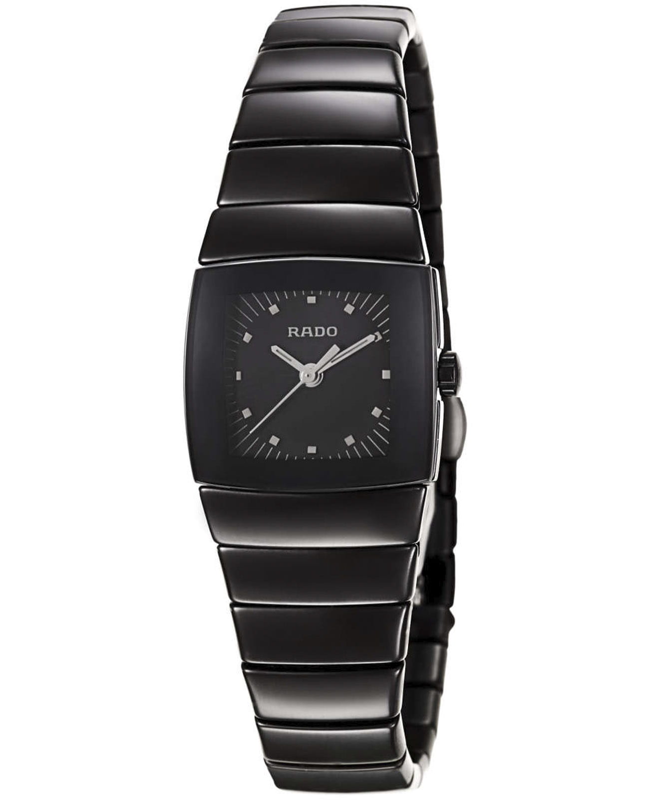 Rado Rado Sintra R13726162  R13726162 кварцевые женские часы черный циферблат, браслет ceramos™ — вид спереди