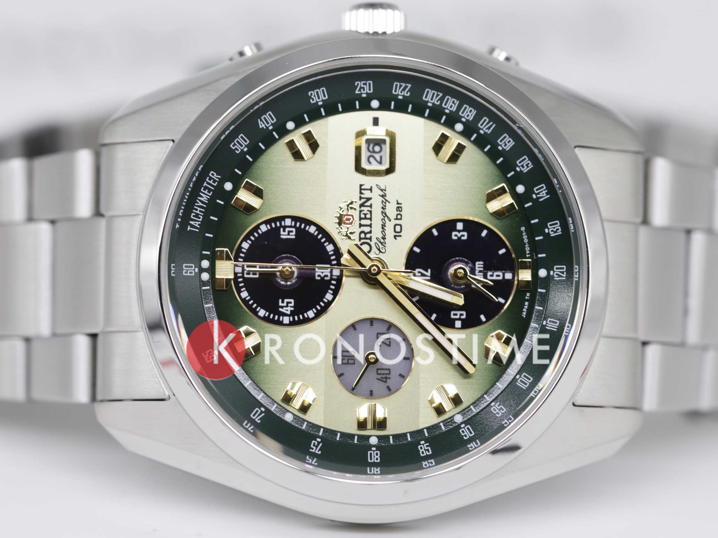 Orient Orient Neo70's Horizon WV0021TY, chronograph япония мужские часы на браслете нержавеющая сталь боковой вид