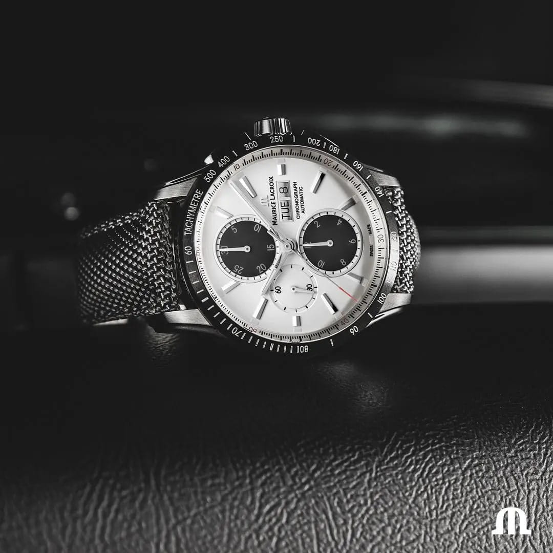Оригинальные часы Maurice Lacroix Maurice Lacroix Pontos Chronograph 43mm PT6038-SSL24-130-2 механические калибр механизма ml112 общий вид