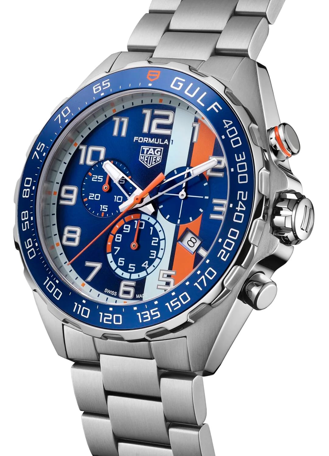 TAG Heuer TAG Heuer Formula 1 x Gulf Special Edition CAZ101AT.BA0842 , наручные мужские часы фото под углом