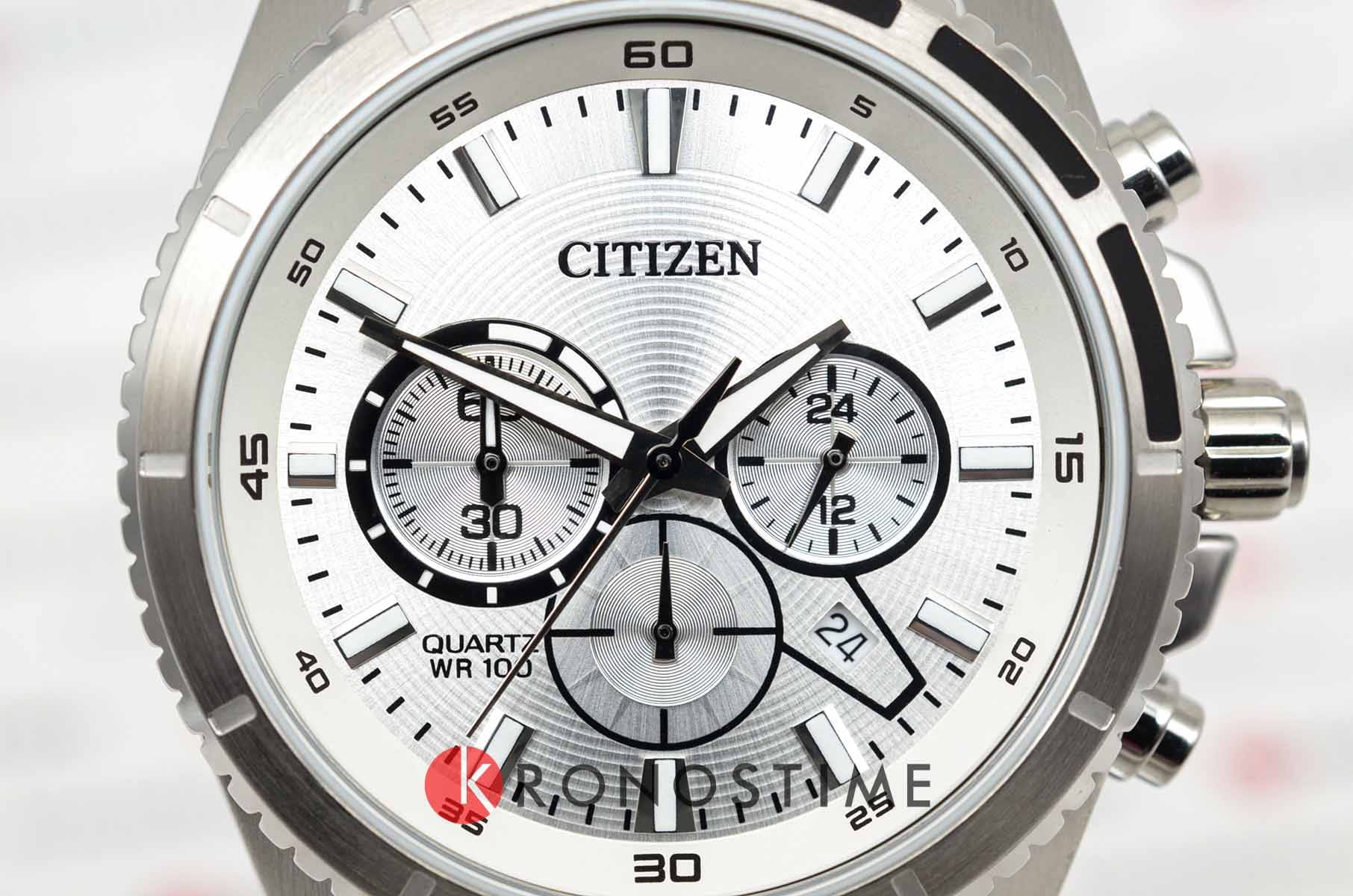 Citizen Citizen Chronograph AN8200-50A мужские часы серебристый циферблат на запястье