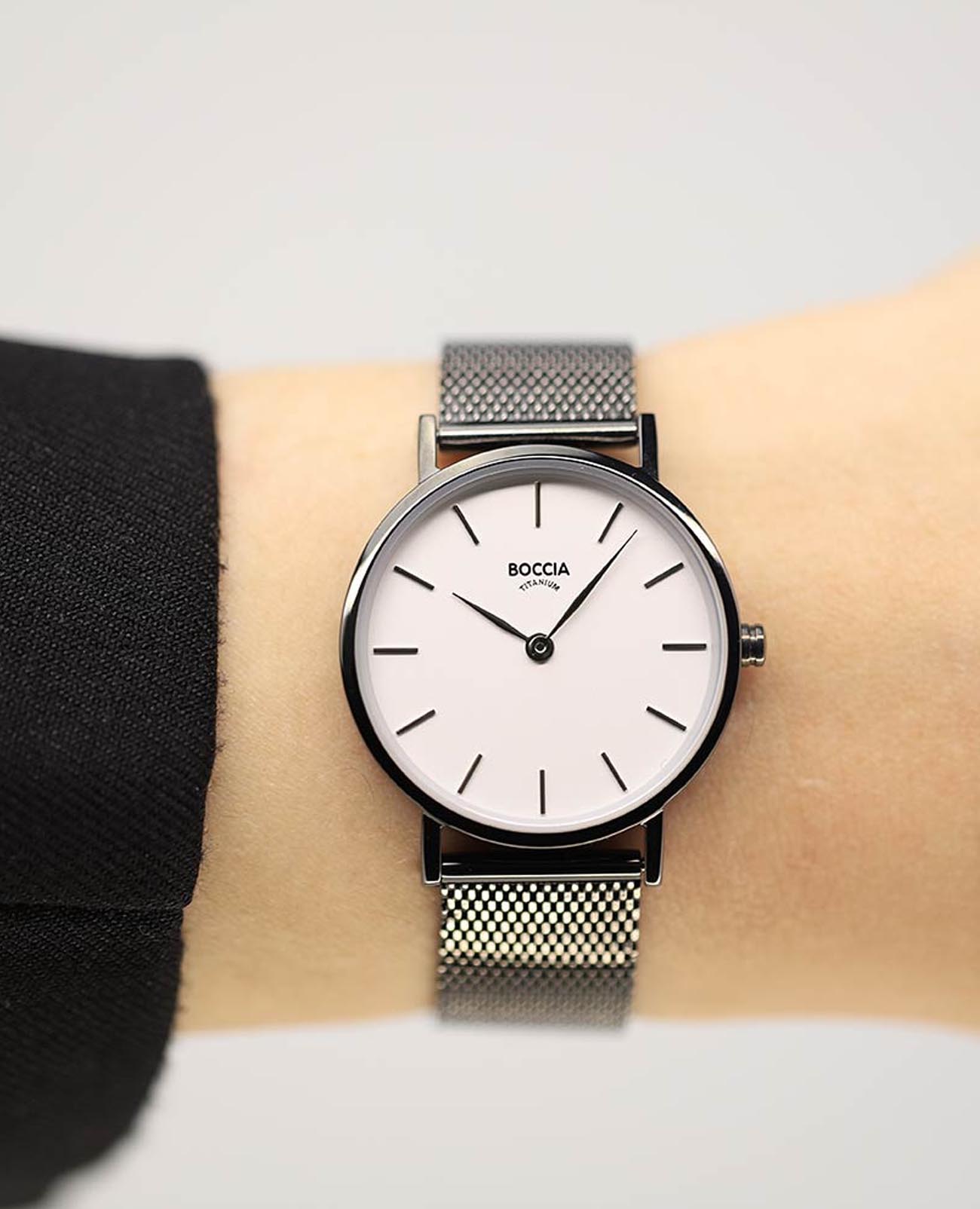 Оригинальные часы Boccia Titanium Boccia Titanium Circle-Oval 3281-04 кварцевые калибр механизма  общий вид