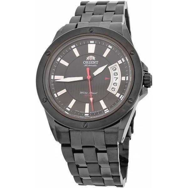 Orient Orient ER28003B (FER28003B)  FER28003B механические мужские часы черный циферблат, браслет  — вид спереди
